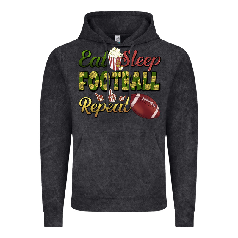 Eat Sleep Football Repeat Vintage Hoodie by BundleAndBundleShop | Teevron