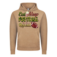 Vintage Coffee eat sleep football repeat Vintage Hoodie - BundleAndBundleShop