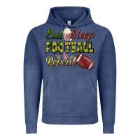 Vintage Denim eat sleep football repeat Vintage Hoodie - BundleAndBundleShop