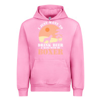 Fuchsia Pink boxer beer dog lover t  shirt boxer beer dog lover t  shirt Urban Hoodie - linhVisuals