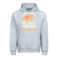 Heather Grey boxer beer dog lover t  shirt boxer beer dog lover t  shirt Urban Hoodie - linhVisuals