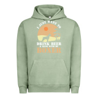 Pigment Oil Green boxer beer dog lover t  shirt boxer beer dog lover t  shirt Urban Hoodie - linhVisuals