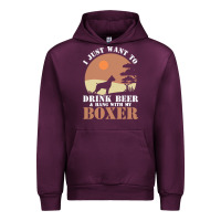 Mauve Wine boxer beer dog lover t  shirt boxer beer dog lover t  shirt Urban Hoodie - linhVisuals