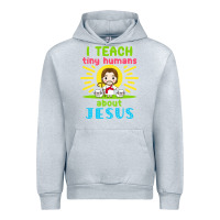 Heather Grey i teach tiny humans about jesus Urban Hoodie - linhVisuals