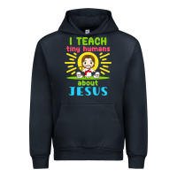 Navy i teach tiny humans about jesus Urban Hoodie - linhVisuals