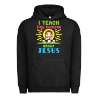 Pigment Black i teach tiny humans about jesus Urban Hoodie - linhVisuals