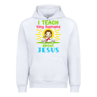 White i teach tiny humans about jesus Urban Hoodie - linhVisuals