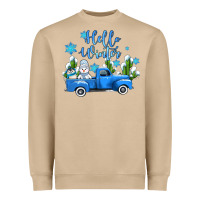 Mushroom hello winter with sniwman and  truck Heavyweight Sweatshirt - AdoDesignShop