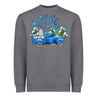 Storm hello winter with sniwman and  truck Heavyweight Sweatshirt - AdoDesignShop