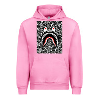 Fuchsia Pink Bape Shark Army Urban Hoodie - linhVisuals