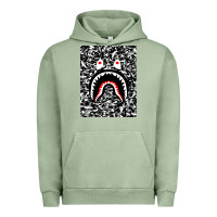 Pigment Oil Green Bape Shark Army Urban Hoodie - linhVisuals