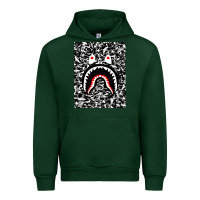 Forest Green Bape Shark Army Urban Hoodie - linhVisuals