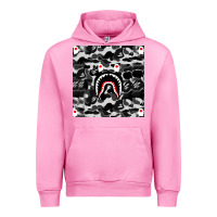 Fuchsia Pink Bape Shark Army Urban Hoodie - linhVisuals
