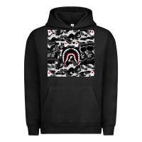 Pigment Black Bape Shark Army Urban Hoodie - linhVisuals