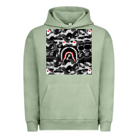 Pigment Oil Green Bape Shark Army Urban Hoodie - linhVisuals