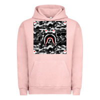 Pigment Salmon Bape Shark Army Urban Hoodie - linhVisuals