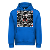 Cobalt Bape Shark Army Urban Hoodie - linhVisuals