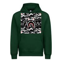 Forest Green Bape Shark Army Urban Hoodie - linhVisuals