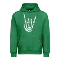 Rock On Skeleton Hand Urban Hoodie | Teevron
