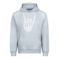 Heather Grey rock on skeleton hand Urban Hoodie - linhVisuals