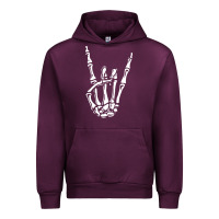 Mauve Wine rock on skeleton hand Urban Hoodie - linhVisuals