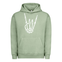 Pigment Oil Green rock on skeleton hand Urban Hoodie - linhVisuals