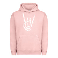 Pigment Salmon rock on skeleton hand Urban Hoodie - linhVisuals