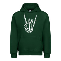 Forest Green rock on skeleton hand Urban Hoodie - linhVisuals