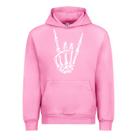 Fuchsia Pink rock on skeleton hand Urban Hoodie - linhVisuals