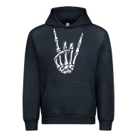 Navy rock on skeleton hand Urban Hoodie - linhVisuals