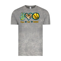 Cloud Rock Peace Love Softball Vintage Tee - Jasminsmagicworld