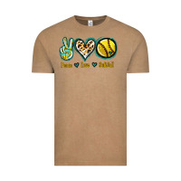 Vintage Coffee Peace Love Softball Vintage Tee - Jasminsmagicworld