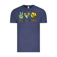 Vintage Denim Peace Love Softball Vintage Tee - Jasminsmagicworld