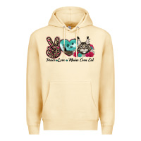 Pina Colada peace love maine coon cat Premium Hoodie - LillyAllenDesigns