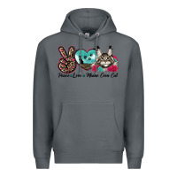 Rock peace love maine coon cat Premium Hoodie - LillyAllenDesigns