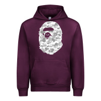 Mauve Wine Gorilla Head Shot Urban Hoodie - linhVisuals