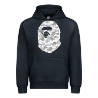 Navy Gorilla Head Shot Urban Hoodie - linhVisuals