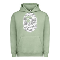 Pigment Oil Green Gorilla Head Shot Urban Hoodie - linhVisuals