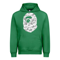 Emerald Gorilla Head Shot Urban Hoodie - linhVisuals