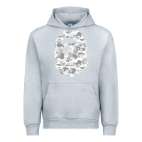 Heather Grey Gorilla Head Shot Urban Hoodie - linhVisuals