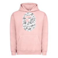 Pigment Salmon Gorilla Head Shot Urban Hoodie - linhVisuals