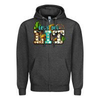 Charcoal Heather western lets get lit ado Zipper Hoodie - AdoDesignShop