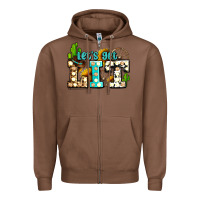 Chestnut western lets get lit ado Zipper Hoodie - AdoDesignShop