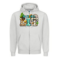 Dove Grey western lets get lit ado Zipper Hoodie - AdoDesignShop