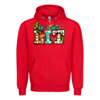 Red western lets get lit ado Zipper Hoodie - AdoDesignShop