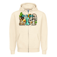 Sandshell western lets get lit ado Zipper Hoodie - AdoDesignShop