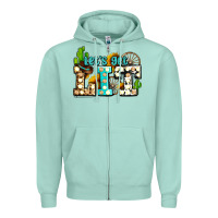 Seafoam western lets get lit ado Zipper Hoodie - AdoDesignShop