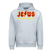 Heather Grey jesus rocks highway to heaven Urban Hoodie - linhVisuals