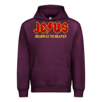 Mauve Wine jesus rocks highway to heaven Urban Hoodie - linhVisuals
