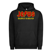 Pigment Black jesus rocks highway to heaven Urban Hoodie - linhVisuals